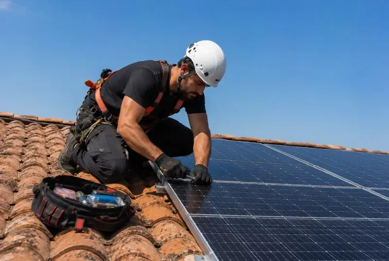 Maintenance et monitoring de panneaux solaires à Leuc